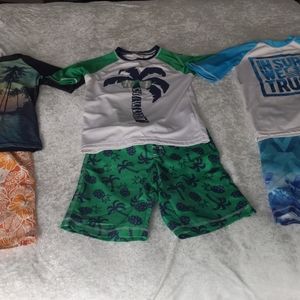 Gymboree set 3 boys bathing suits GUC size 10/12